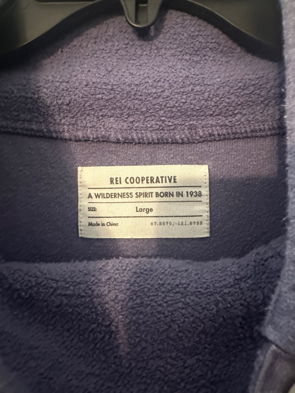 REI Cooperative Lavender/blue Button-Neck Turtleneck Pullover - Picture 4 of 9